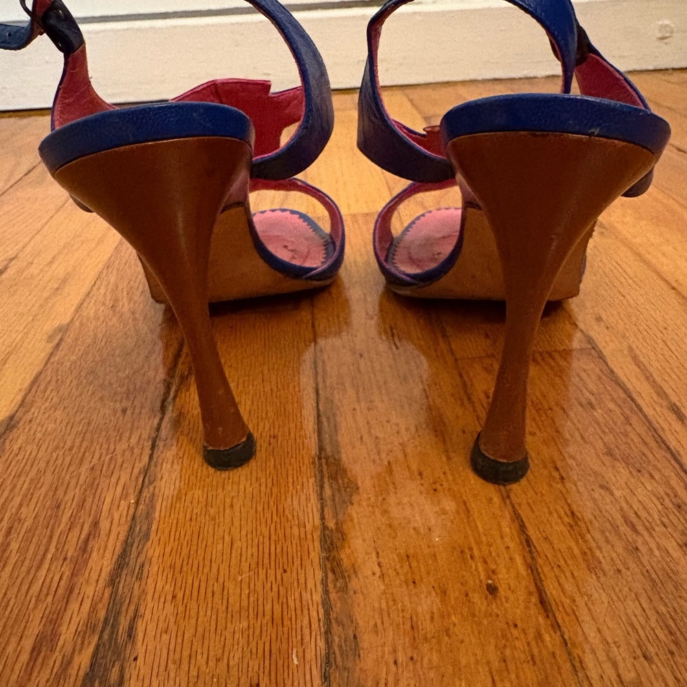 Vintage Manolo Blahnik strappy heels 37.5 - Picture 10 of 14